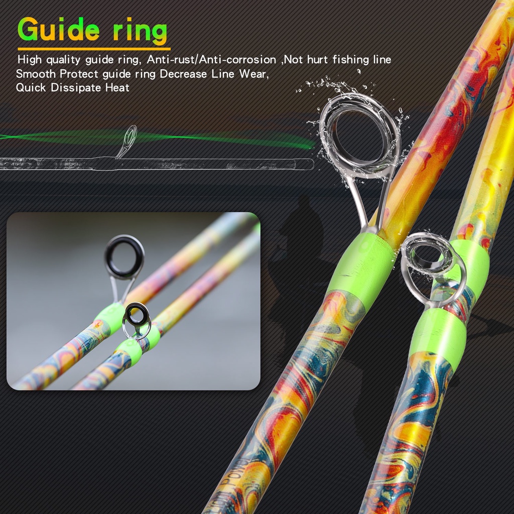 Sougayilang 2 Seksi Carbon Fiber Joran Pancing 1,68m Casting/Spinning Fishing Rod For Freshwater Fishing