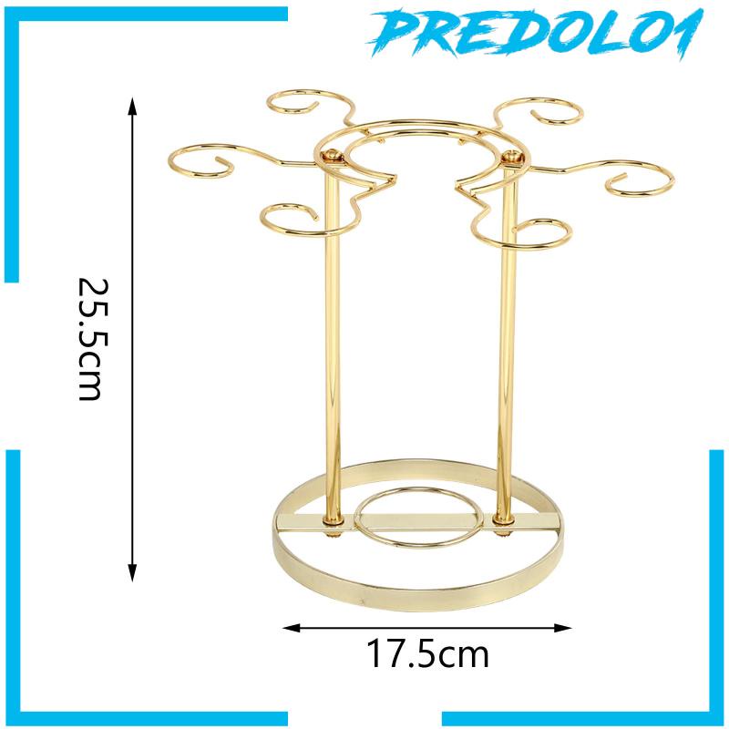 [Predolo1] Glass Stand Meja Rak Stemware Kaca Untuk Tabletop Kitchen Barware