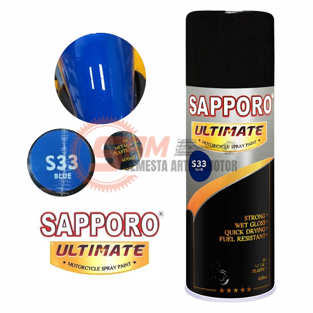 

Pilox Sapporo Ultimate Blue S33 Cat Semprot Biru Pilok Metal Plastik Aerosol Spray