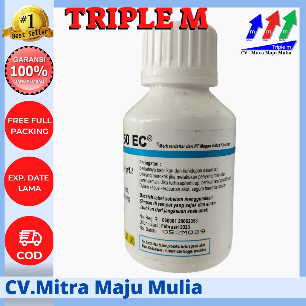 Dalmat 50 ec 100 ml Triple M - obat kutu anjing kucing mandi