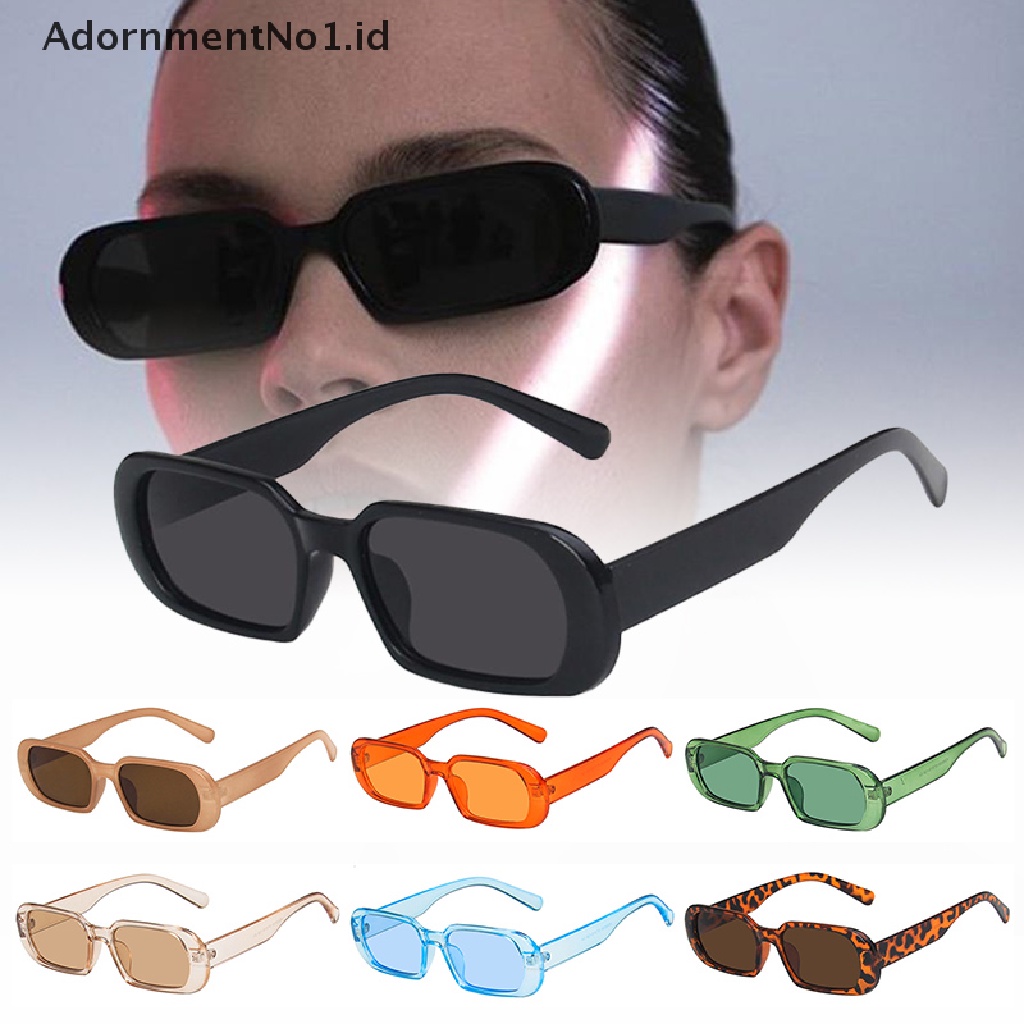 [AdornmentNo1] Kacamata Hitam Fashion Oval Kaca Mata Matahari Vintage Eyewear Traveling UV400 Goggles [ID]