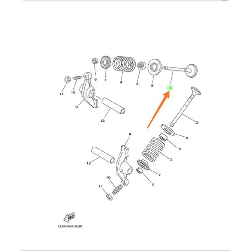 PAYUNG KLEP IN ATAS VEGA ZR RR JUPITER Z 115 ROBOT LEXAM ORIGINAL YGP 5D9-E2111-10