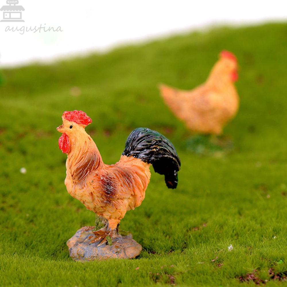 Patung Ayam Agustina 1pcs Simulasi Hen Hewan Ternak Mainan Anak Ornamen Rumah Boneka Patung Ayam