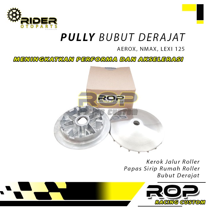 Upgrade Rumah Roller Racing Set Pully Nmax 155 Aerox 155 Lexi 125 Bubut Derajat