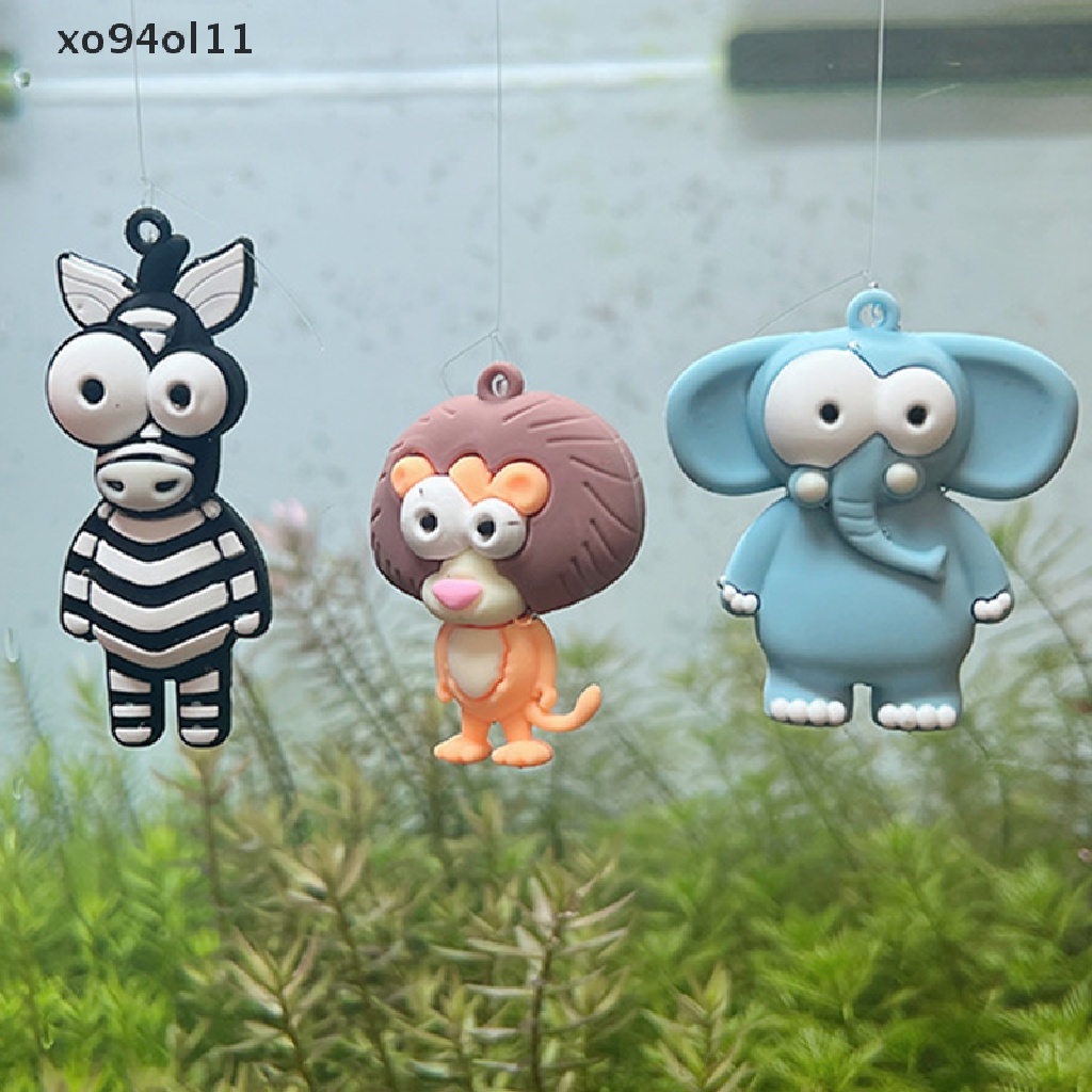 Xo Floag Ikan Dekorasi Ornamen Hewan Jerapah Zebra Singa Flamingo Aquarium Liontin Kecil Kreatif Lansekap Craft Pendant OL