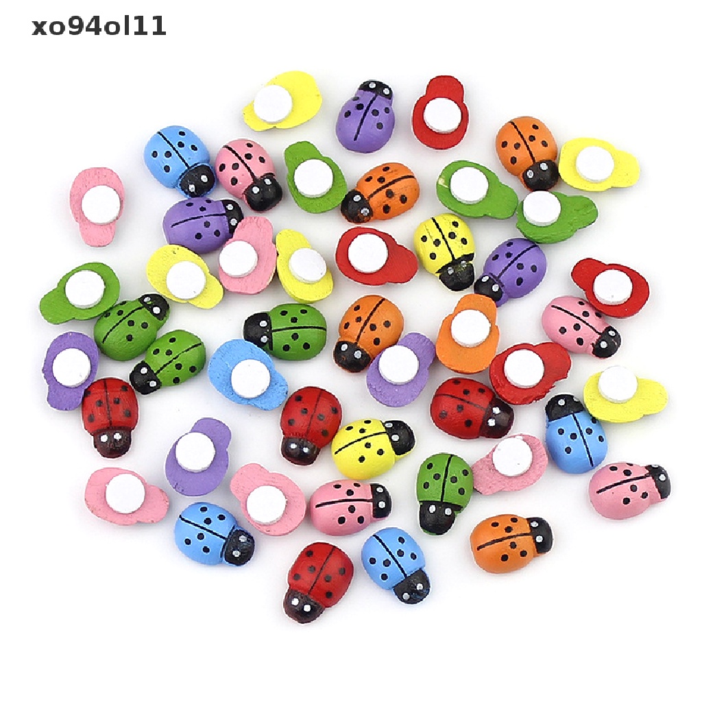 Xo 100pcs Kumbang Mini DIY Handmade Craft Kulkas Stiker Dinding Dekorasi Rumah OL