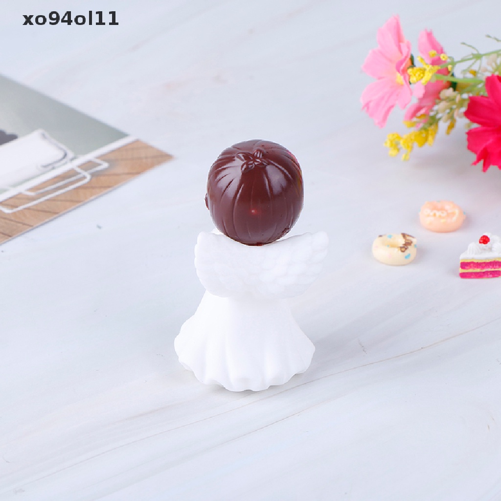 Xo 2Pcs Patung Malaikat Dekorasi Ornamen Patung Sumur Miniatur Untuk Kue OL