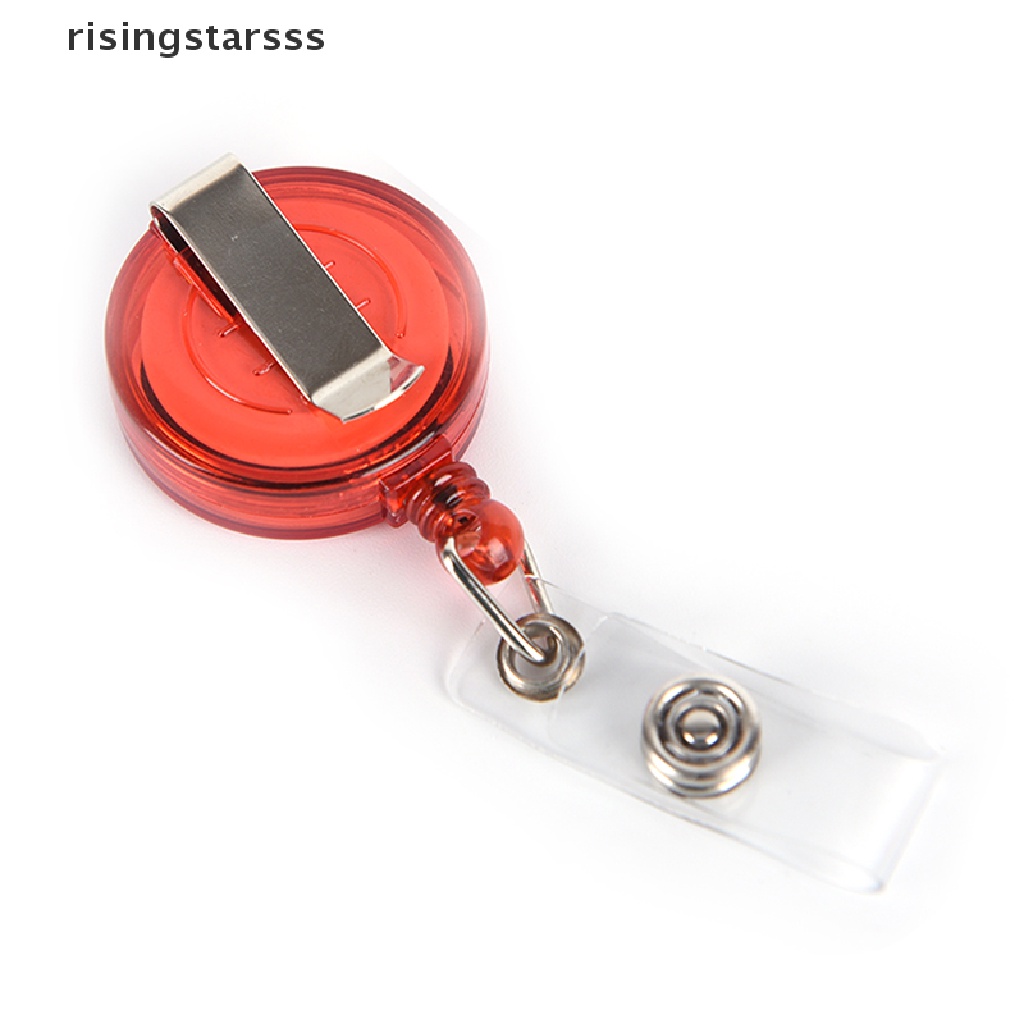 Rsid Span-new 1pc Retractable Reel Recoil Badge Lanyard Name Tag Kunci Card Holder Belt Klip Transparan Jelly
