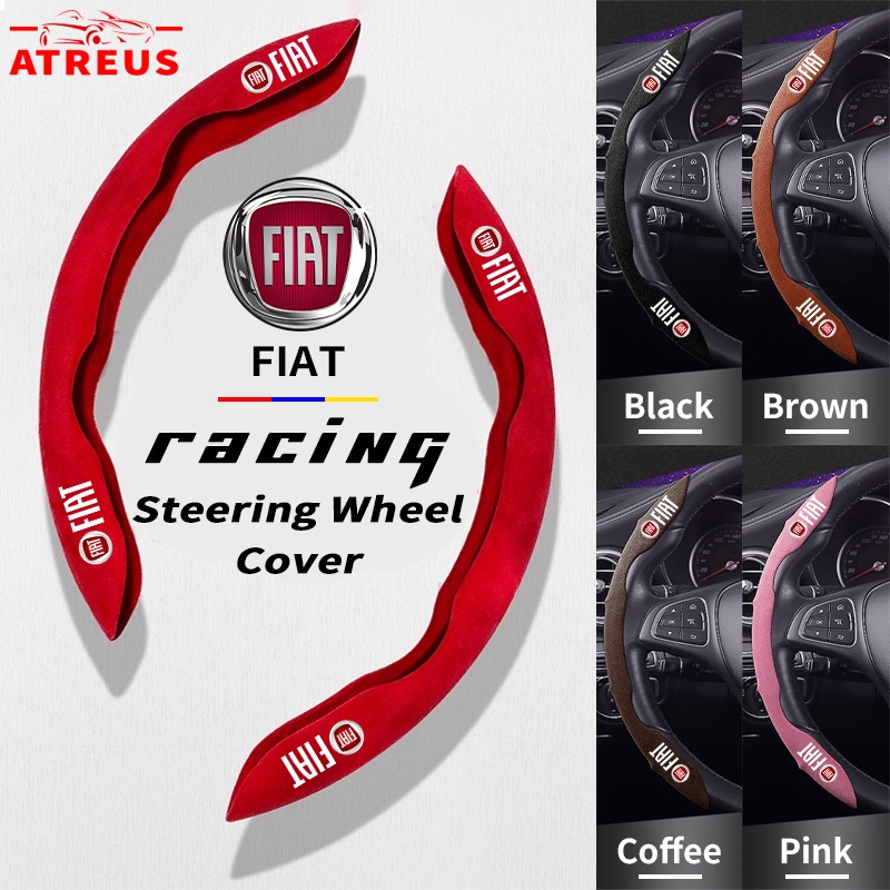 Fiat Sarung Pelindung Setir Mobil Racing Suede Steering Wheel Cover Anti Slip Serap Keringat Untuk Uno Toro 500 Bravo Punto Palio Argo Stilo Strada Mobi