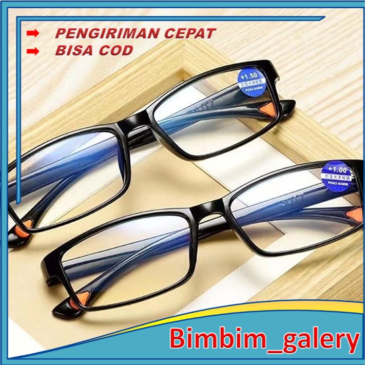 BIMBIM Kacamata Baca Plus Rabun Dekat Frame Lentur Lensa Plus Anti Radiasi +1.00 s/d + 4.00 Reading Glasses