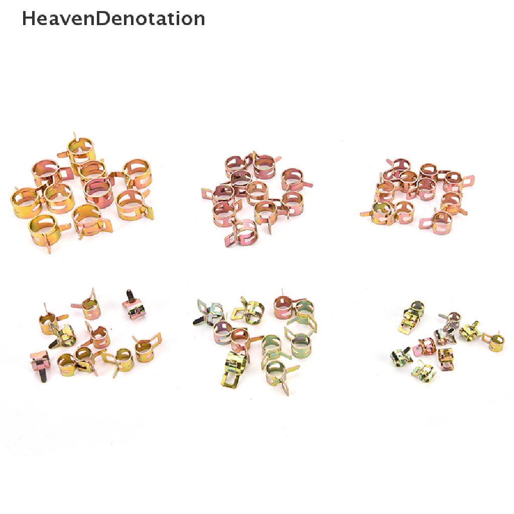 [HeavenDenotation] 10pcs/set Klip Pipa Pegas Minyak Air Tabung Klem Spring Band Type Fastener HDV