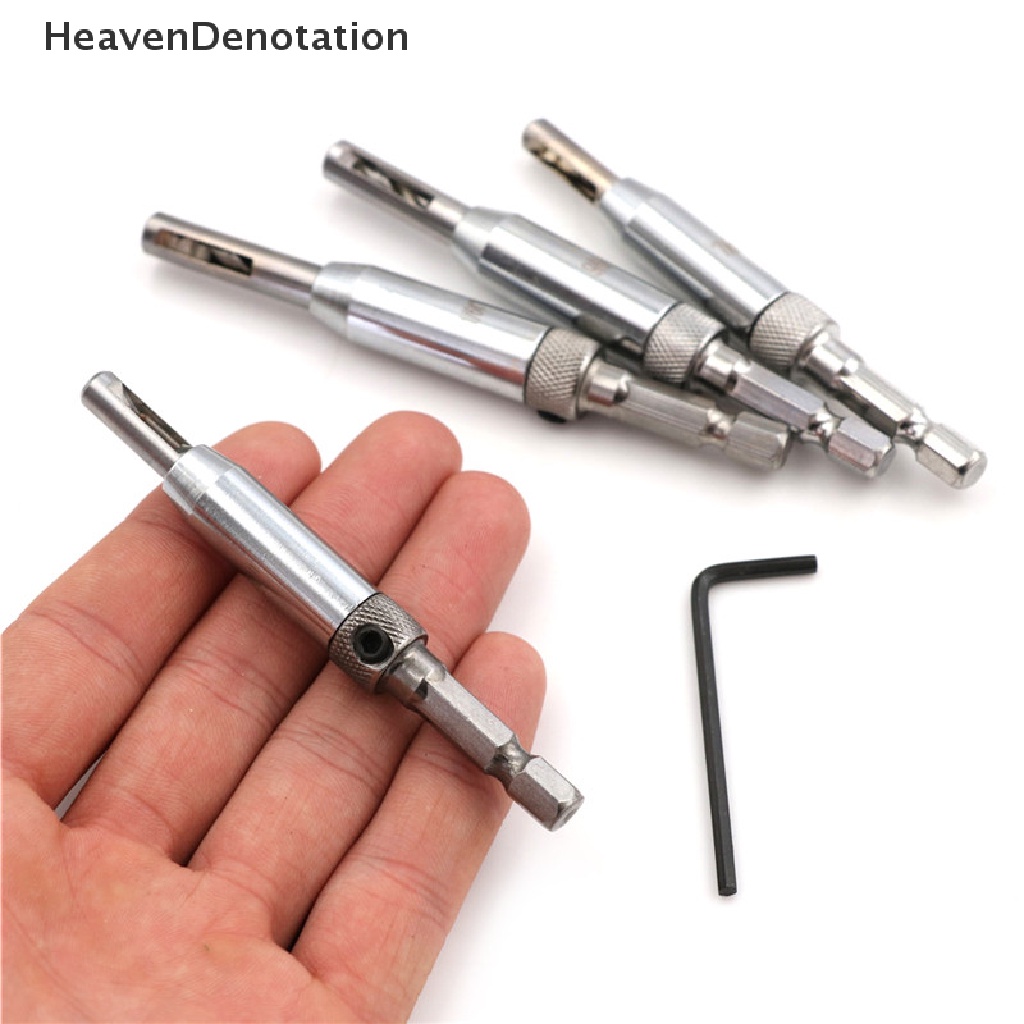 [HeavenDenotation] 4pcs Pintu Tengah Self Centering Hinge Tapper Core Drill Bit Set Hole Puncher HDV