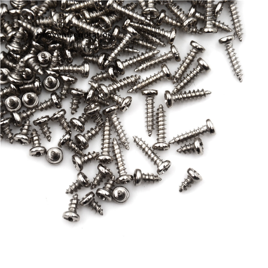 [HeavenDenotation] 100pcs M2 Sekrup Diameter Drat Kepala Bulat Cross Sekrup Self Tapping Screw HDV