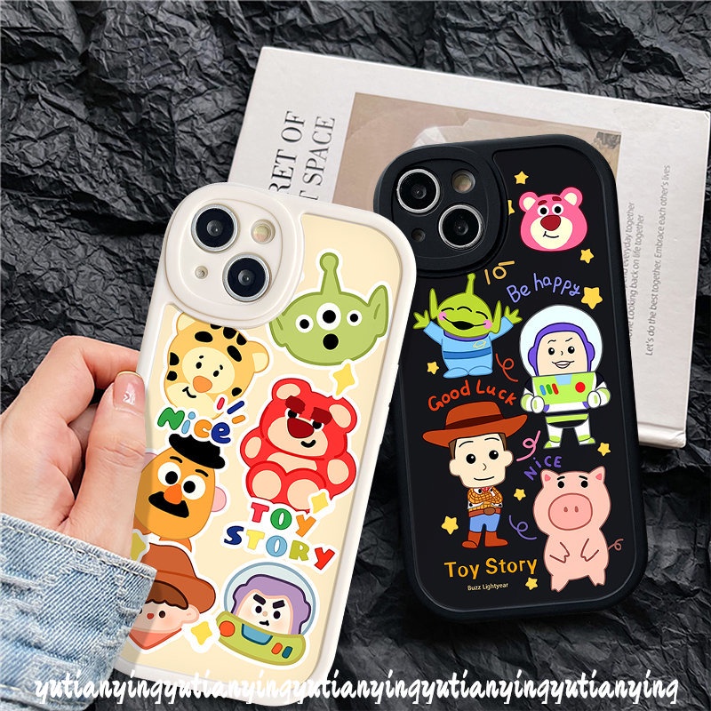 Lovely Strawberry Bear Lotso Case For Infinix Hot 10s 11 11s 10 Lite 10T Note 8 Hot 10 11 10s 11s 9 Play 10T Smart 6 5 Lens Protector Soft Cute Cartoon Toy Story Tpu Back Cover