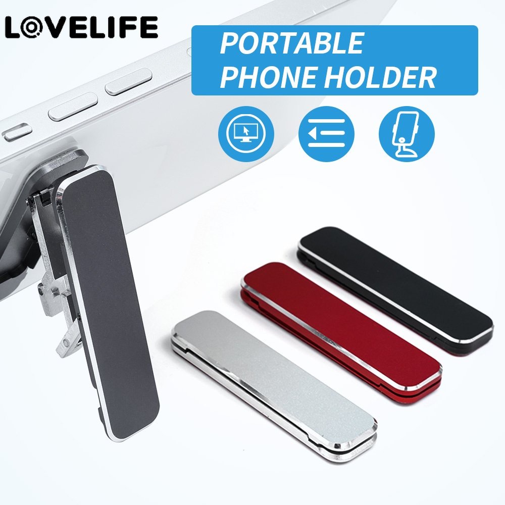 Hot Sale/Stand Phone Meja Aluminium Universal/Holder Telepon Desktop Lipat/Bracket Fixing Segitiga Mini