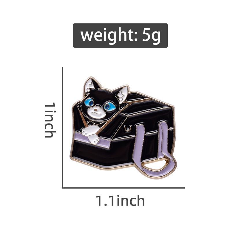 Kucing Hitam Lucu In Bag Enamel Pin Lucu Kucing Bros Lencana Pakaian Lapel Badge Kartun Hewan Perhiasan Hadiah Untuk Teman