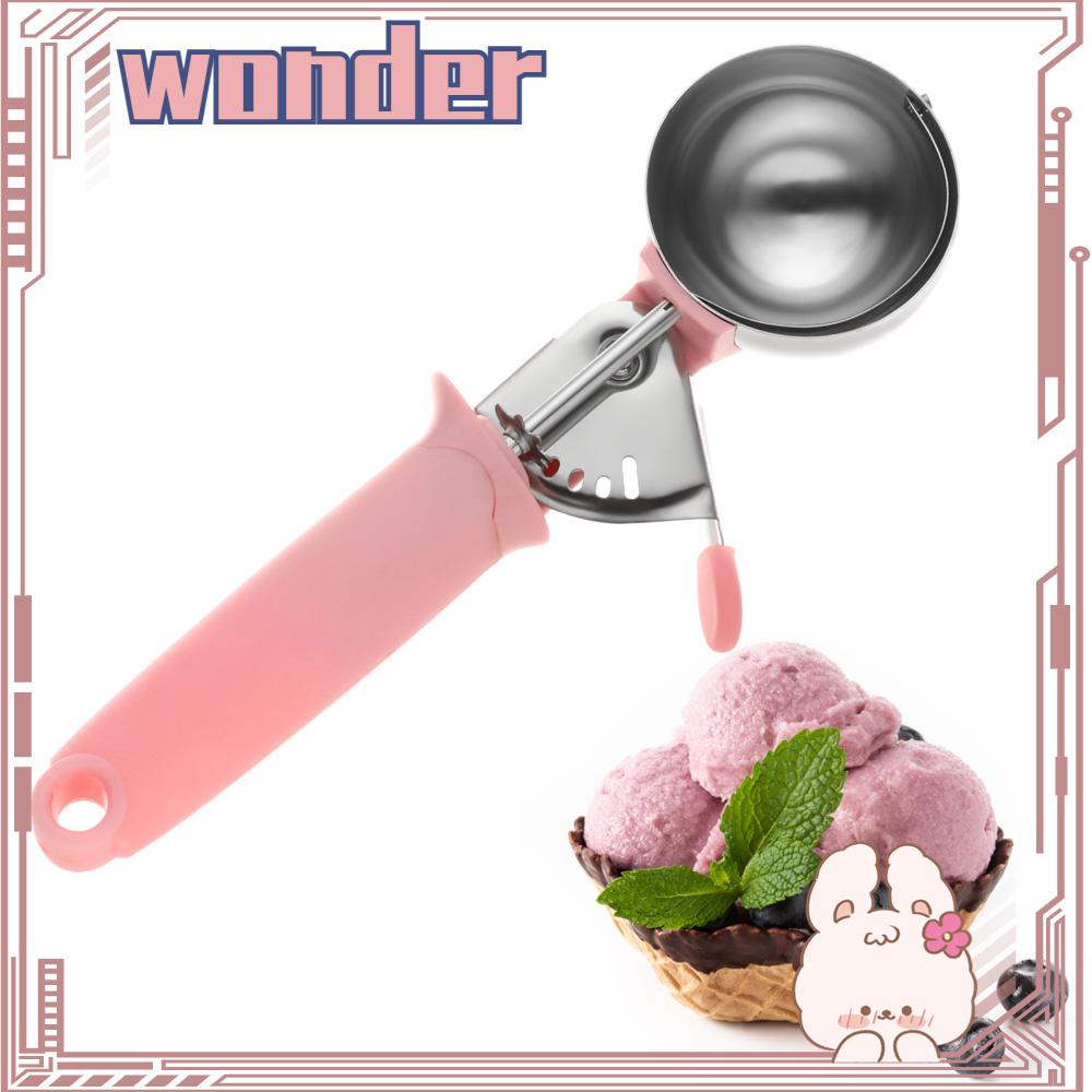 Wonder Ice Cream Scoop Stainless Steel Ice Ball Maker Metal Cookie Scooper Sendok Bola