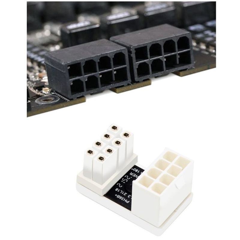 Cre ATX 8pin Female to 8pin Male Adaptor Siku 180derajat, Konektor Kabel Listrik GPU Untuk Desktop Graphics Card