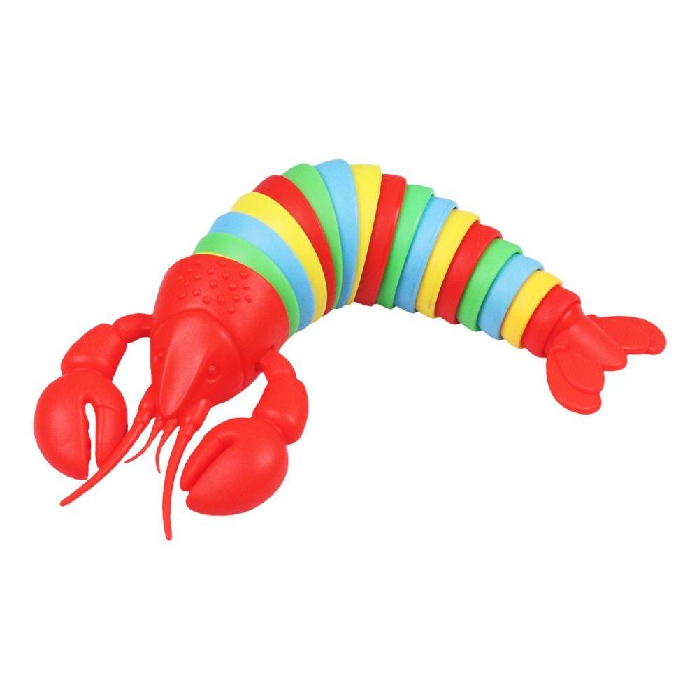 NEEDWAY Finger Peristalsis Mainan Anak Warna-Warni Squirming Untuk Hadiah Anak Interaktif Natal Masa Kini Permainan Interaktif Lobster Peristalsis