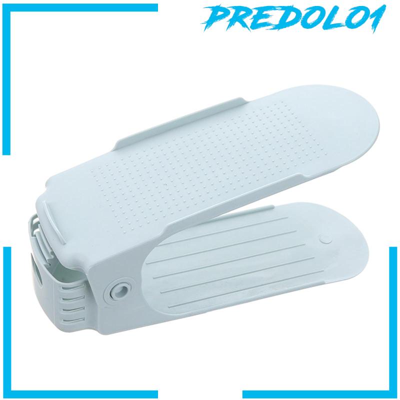 [Predolo1] Shoes Shelf Rak Tempat Penyimpanan Sepatu Slot Organizer Double Layer Untuk Lemari Toko Pakaian