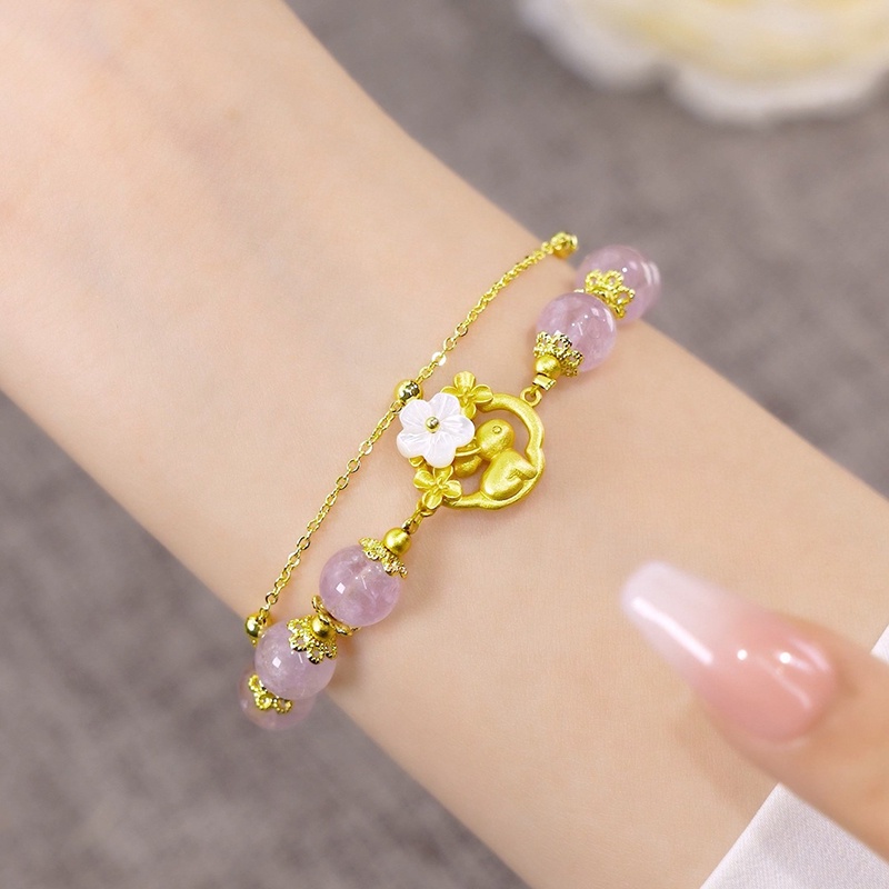 Gelang Bunga Kelinci Bahan Alloy Mutiara Korea Untuk Wanita