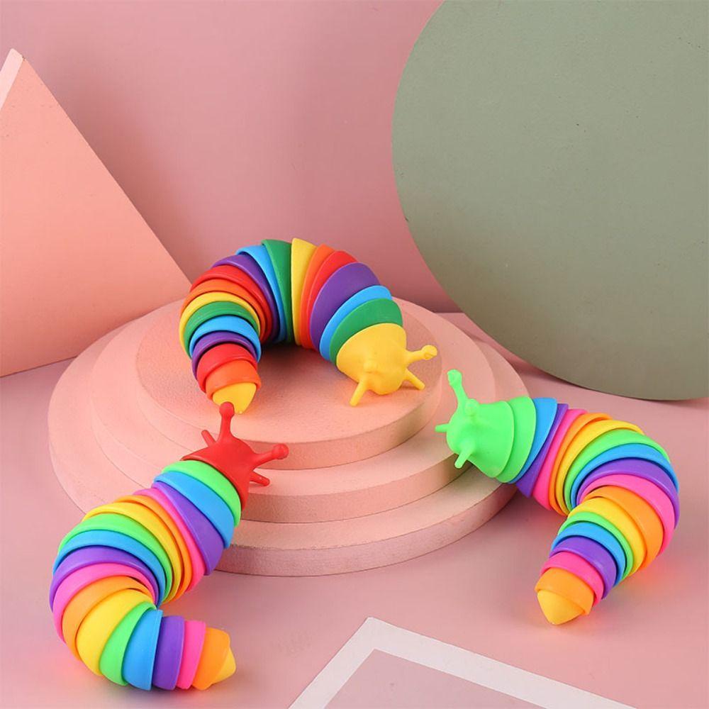 Lanfy 3d Slug Fidget Toy 18cm Aldult Strang Slug Caterpillar Fidget Toys Fleksibel Novelty Fat Brain Slug Articulated