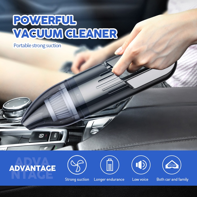 120W Wireless Vacuum Portable Mini Penghisap Debu Tanpa Kabel Rechargeable Wet And Dry Cleaner