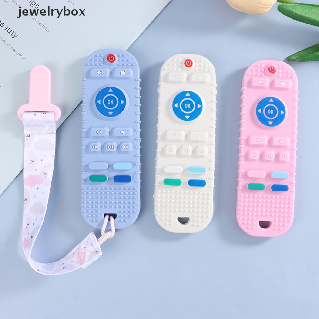 [jewelrybox] Mainan Bayi Silikon Mainan Mengunyah TV Bentuk Remote Control Bayi Balita Mainan Awal Butik