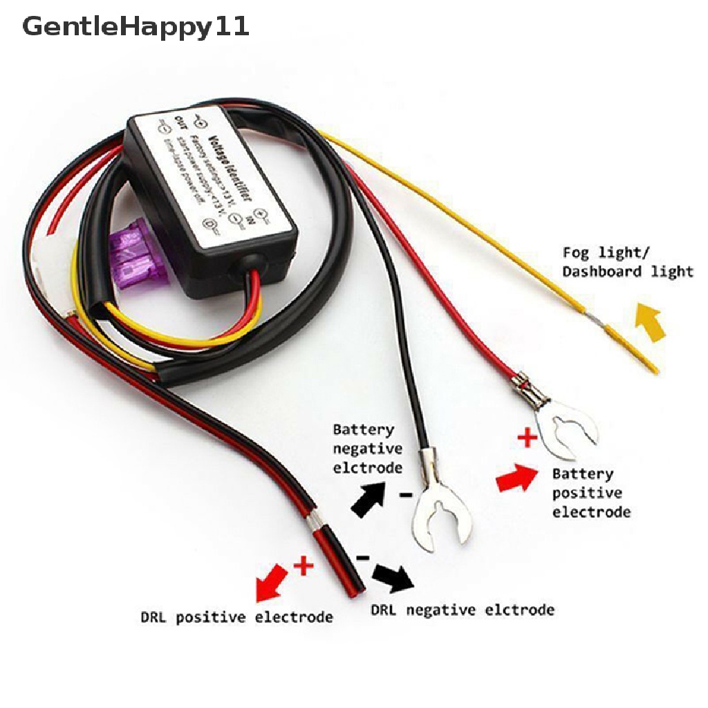 Gentlehappy Lampu LED Siang Lari Mobil Modul Kontroler ON/OFF Otomatis DRL Relay Kits id