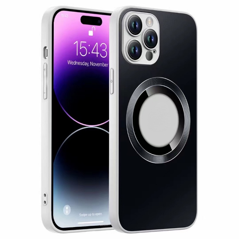 IPHONE High End AG Hollow Magnetic Suction Cover Pelindung Cocok Untuk Iphone14 13 12 11 Pro Max Cakupan Penuh Lensa Film Bisnis Gaya Case