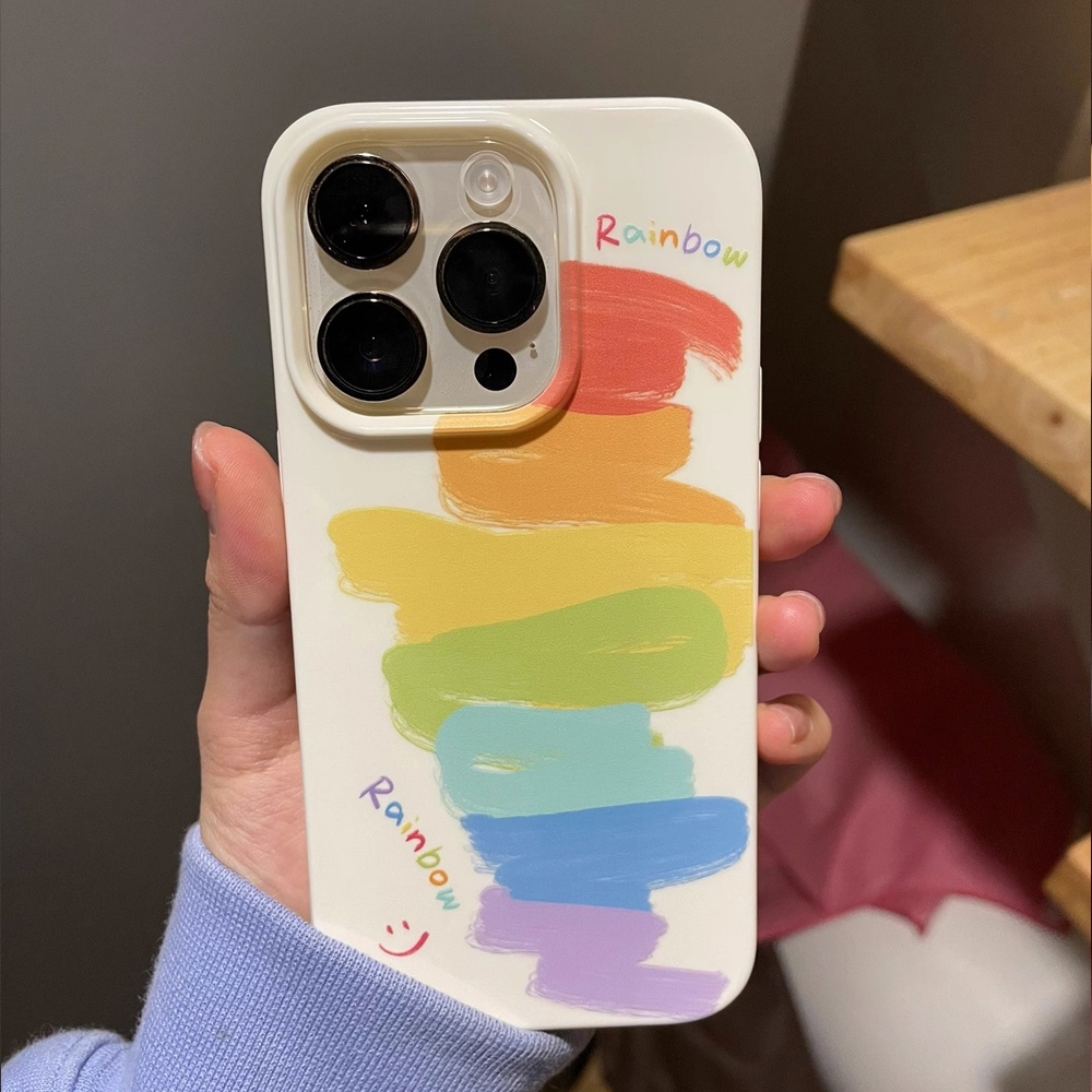 IPHONE Casing Ponsel Silikon Cair TPU Graffiti Artistik Untuk Iphone14 13 12 11Pro Max14 Plus X XR XS Max Shockproof Soft Cover Pelindung