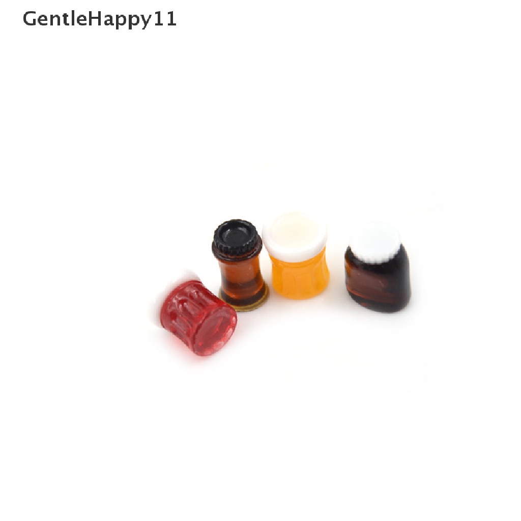 Gentlehappy 4pcs/set Miniatur Rumah Boneka1: 12dapur Makanan Selai Bumbu Kopi DIY Decor id