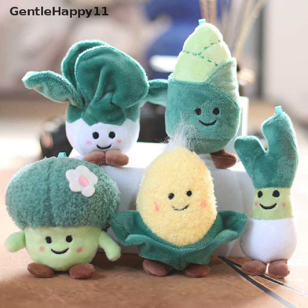 Gentlehappy Sayur Mainan Mewah Kartun Kubis Jagung Brokoli Liontin Boneka Lembut Gantungan Kunci Ransel Tas Mobil Dekorasi Anak Hadiah id