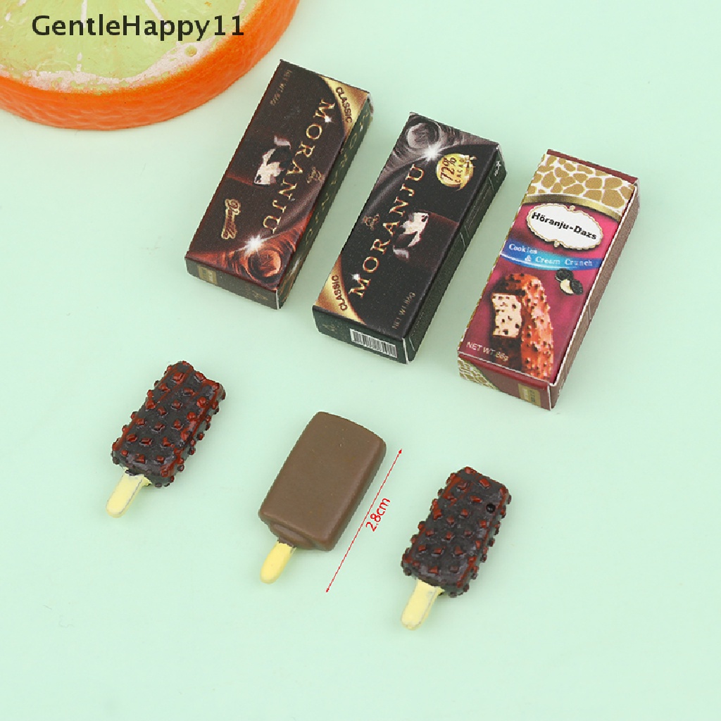 Gentlehappy1per12rumah Boneka Miniatur Makanan Lucu Mainan Es Krim Simulasi Mini Untuk Dekorasi Boneka id