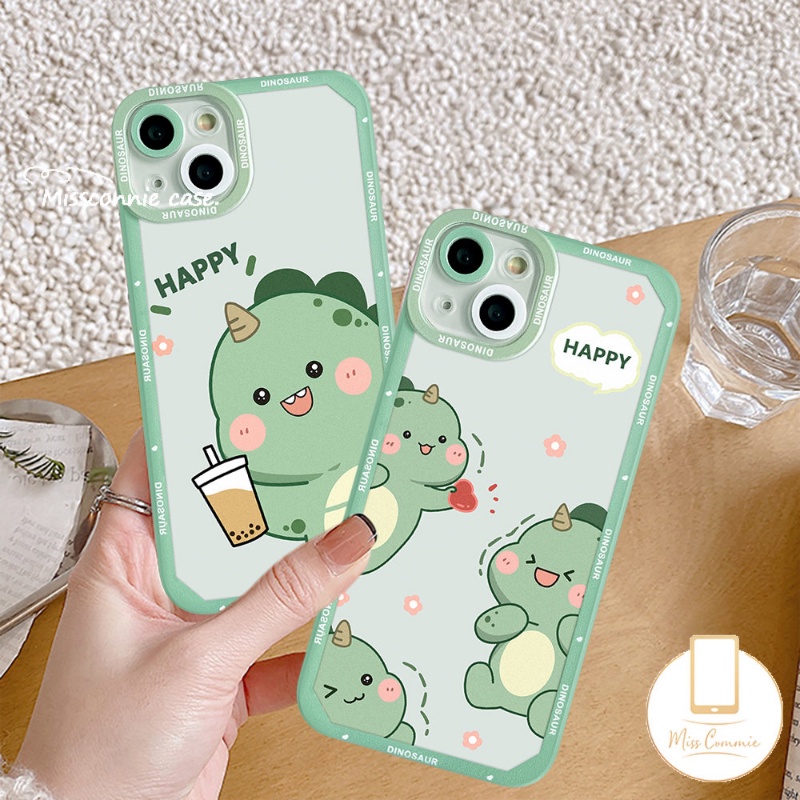 Case Dinosaurus Kartun Lucu Infinix Smart4 5 6 Plus Hot 11s 11 12 10 9 Play Hot20 8 11s 10s Nfc 10 Lite 12i 20s 12pro Note 10 11 12 Pro 12 2023 Ange Eyes Milk Tea Soft Sarung TPU