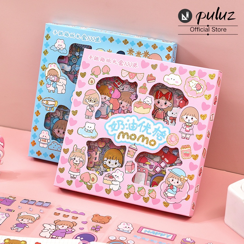 

Stiker Lucu Sanrio 60 pcs/Stiker Motif Kartun Korea Lucu Anti Air 1 box 100lbr /Dekorasi Handbook