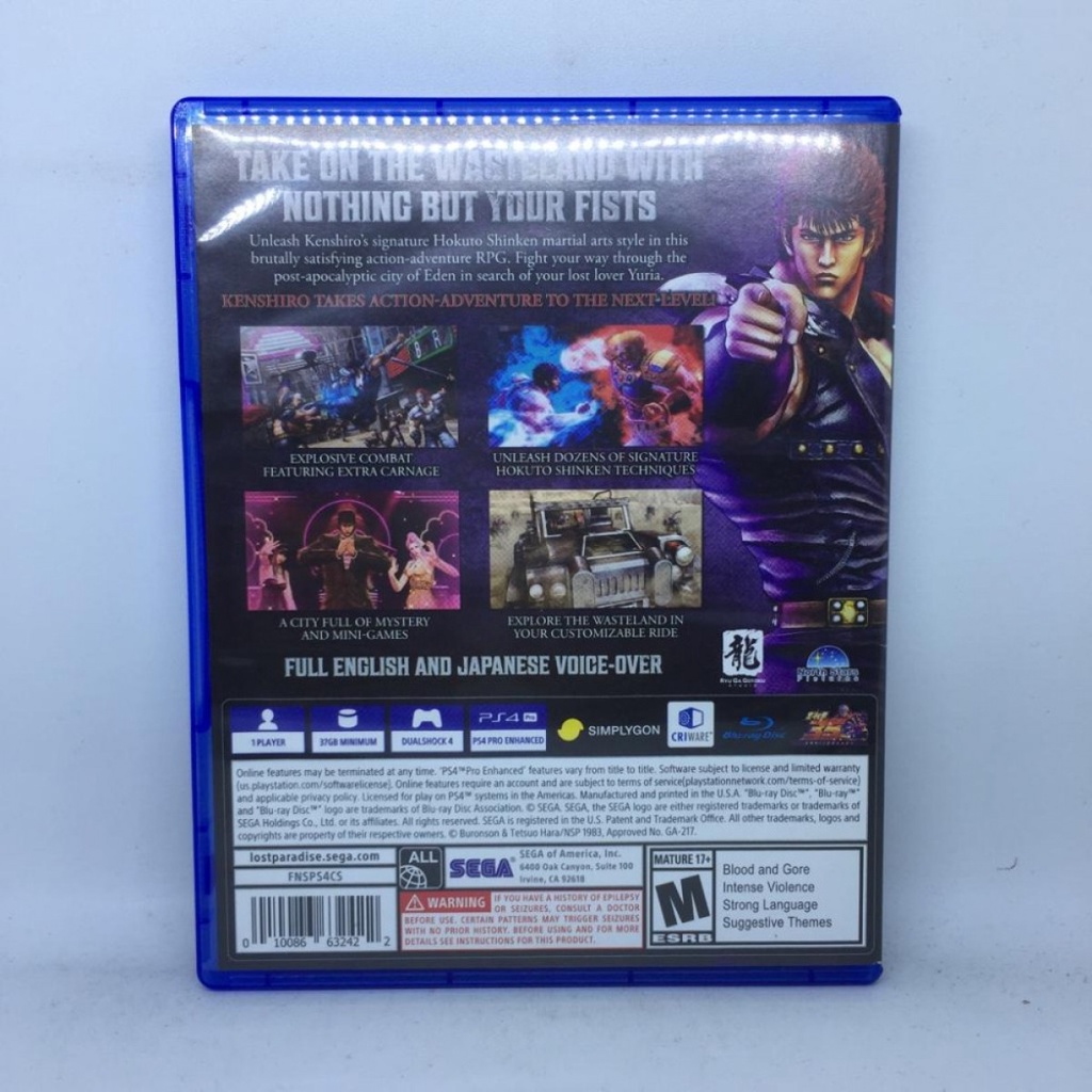 BD PS4 Fist of The North Star The lost Paradise