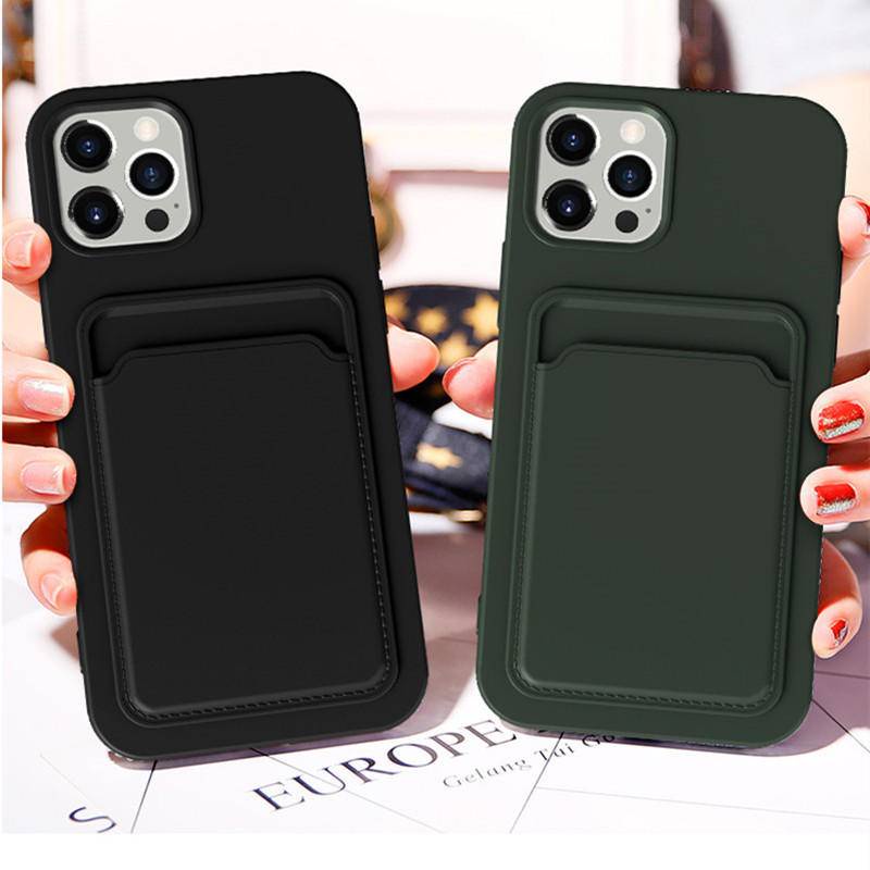 Card Holder Phone case Untuk iPhone X XS MAX XR 7 8 Plus SE 2022 2020 Dompet Soft Back Cover Shockproof case Untuk iPhoneX iPhoneXR