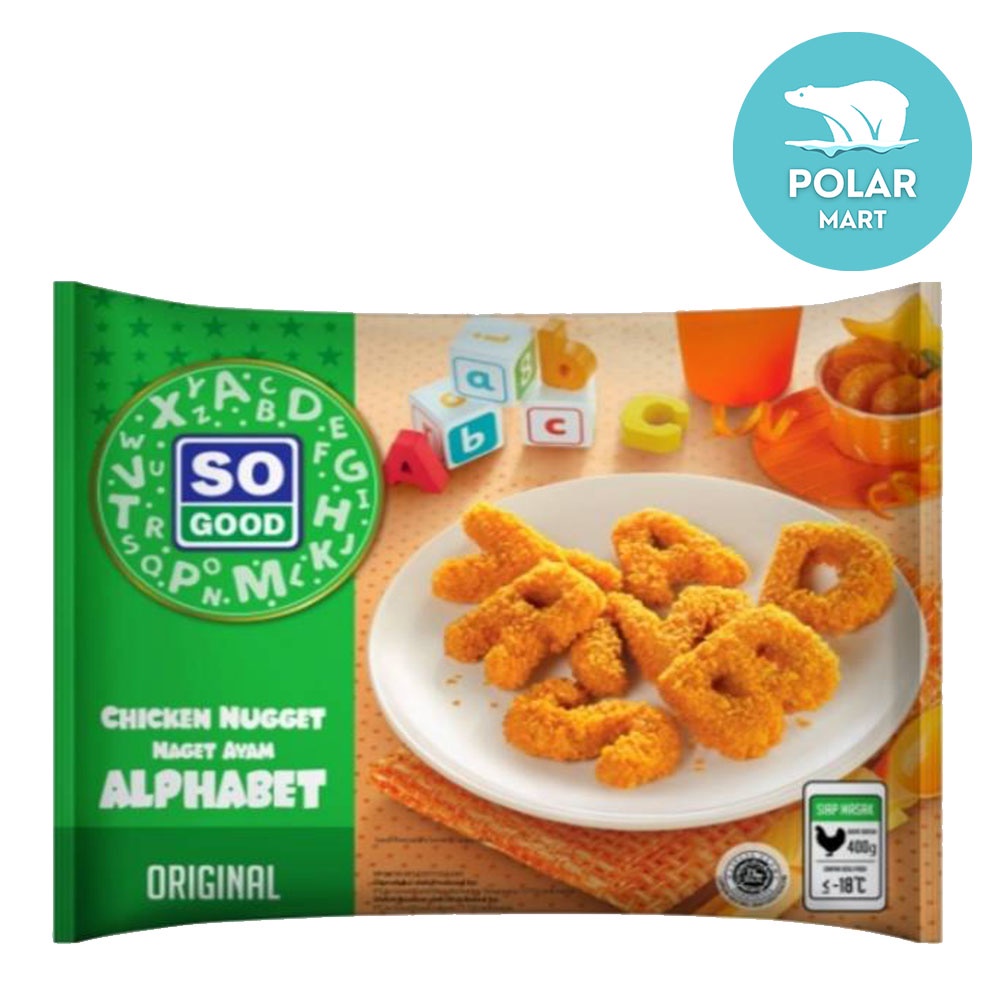 

[Cab. Cimahi] So Good Chicken Nugget Alphabet 200 Gram (FROZEN FOOD BANDUNG)