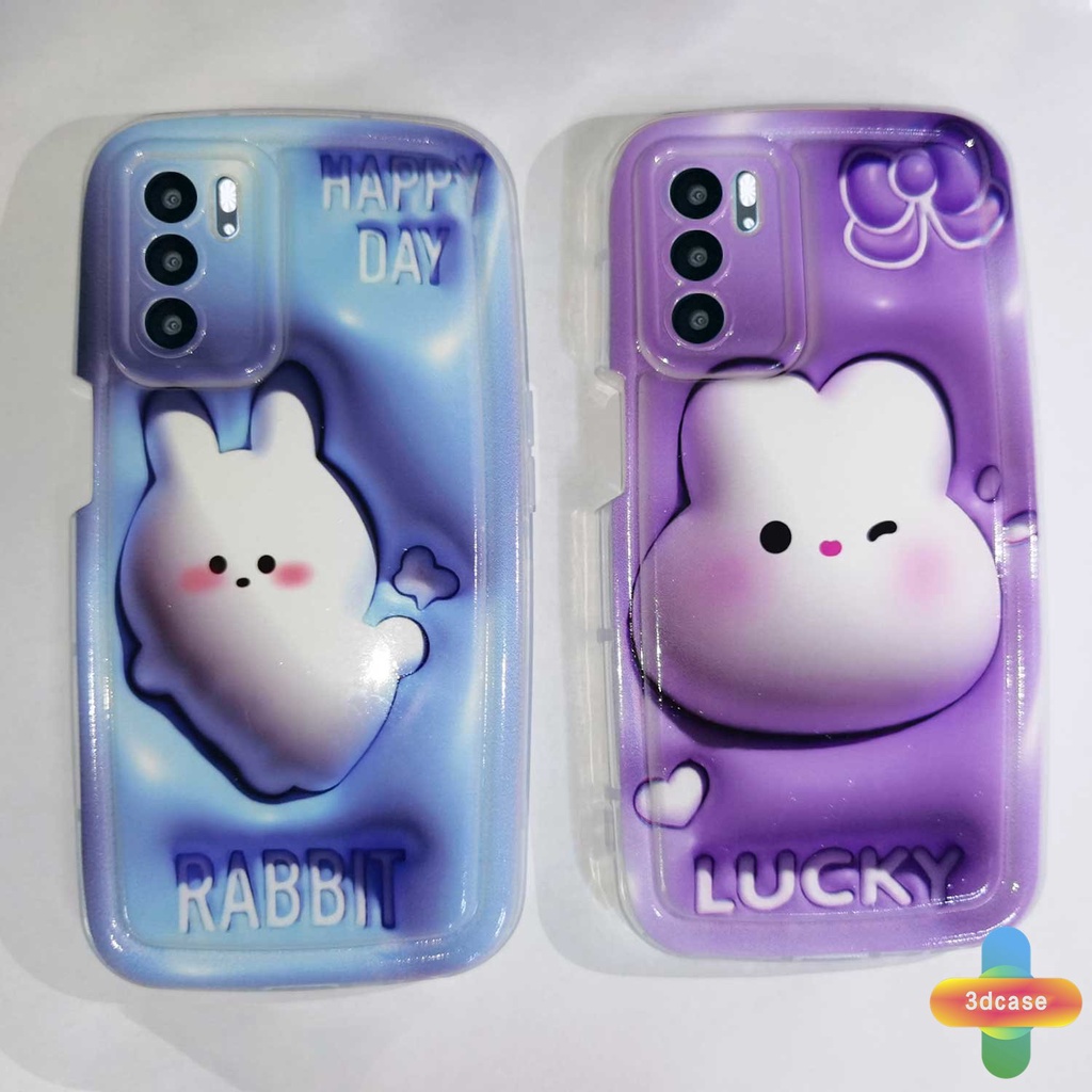 Case OPPO A96 A76 A16 A17 A17K A15 A57 A53S A16S A77 A57S A57E A11S A54 A5S A3S A95 A55 A7 A5 A9 A31 A53 A33 2020 A77S A12 A12S A1K A16E A16K A54S Reno 7 7Z 8Z 5 4 6 8 5F 5K 4F 4 5 06 Lite A74 A15S A52 Cute Rabbit Couples Soap Case