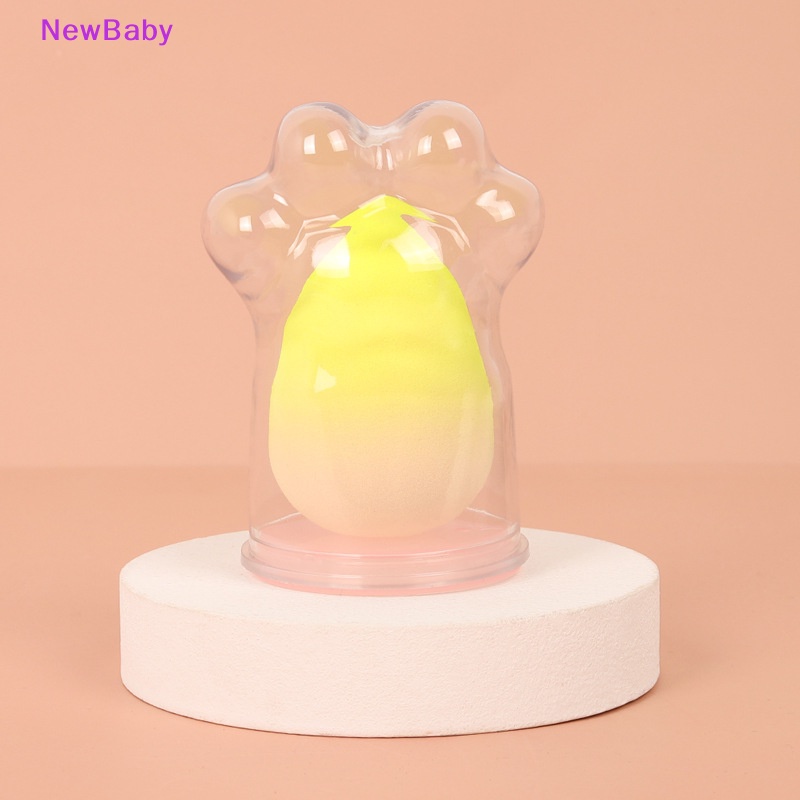 Newbaby New Beauty Makeup Puff Sponge Box Aksesoris Makeup Wanita Cakar Kucing Shell Box ID