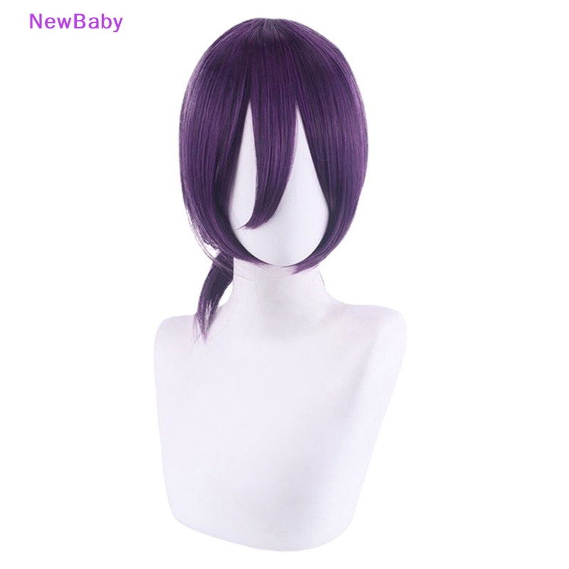 Newbaby Chain Man Reze Cosplay Wig Ungu Ponytail Rambut Sintetis Wig Cosplay Props ID