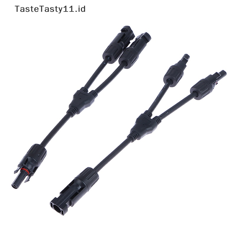Tastetasty MC4 Solar cell module board 2in1 Y-type tee Konektor Fotovoltaik Paralel Tenaga Surya Colokan Male to Female.
