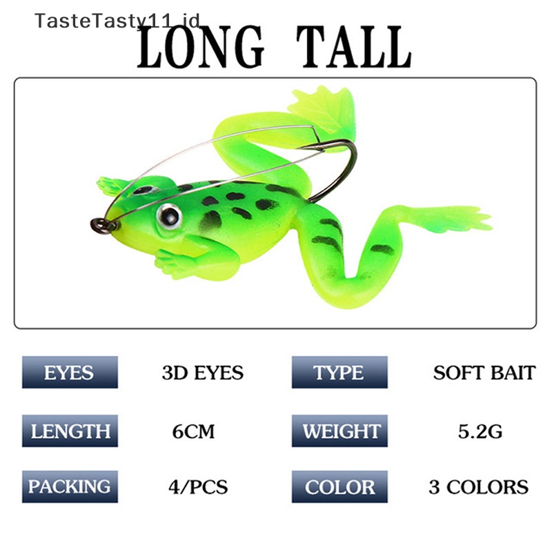 Tastetasty Frog Snakehead Fishing Lure Pensil Pancing Ikan Kecil Umpan Buatan Bass Hook.