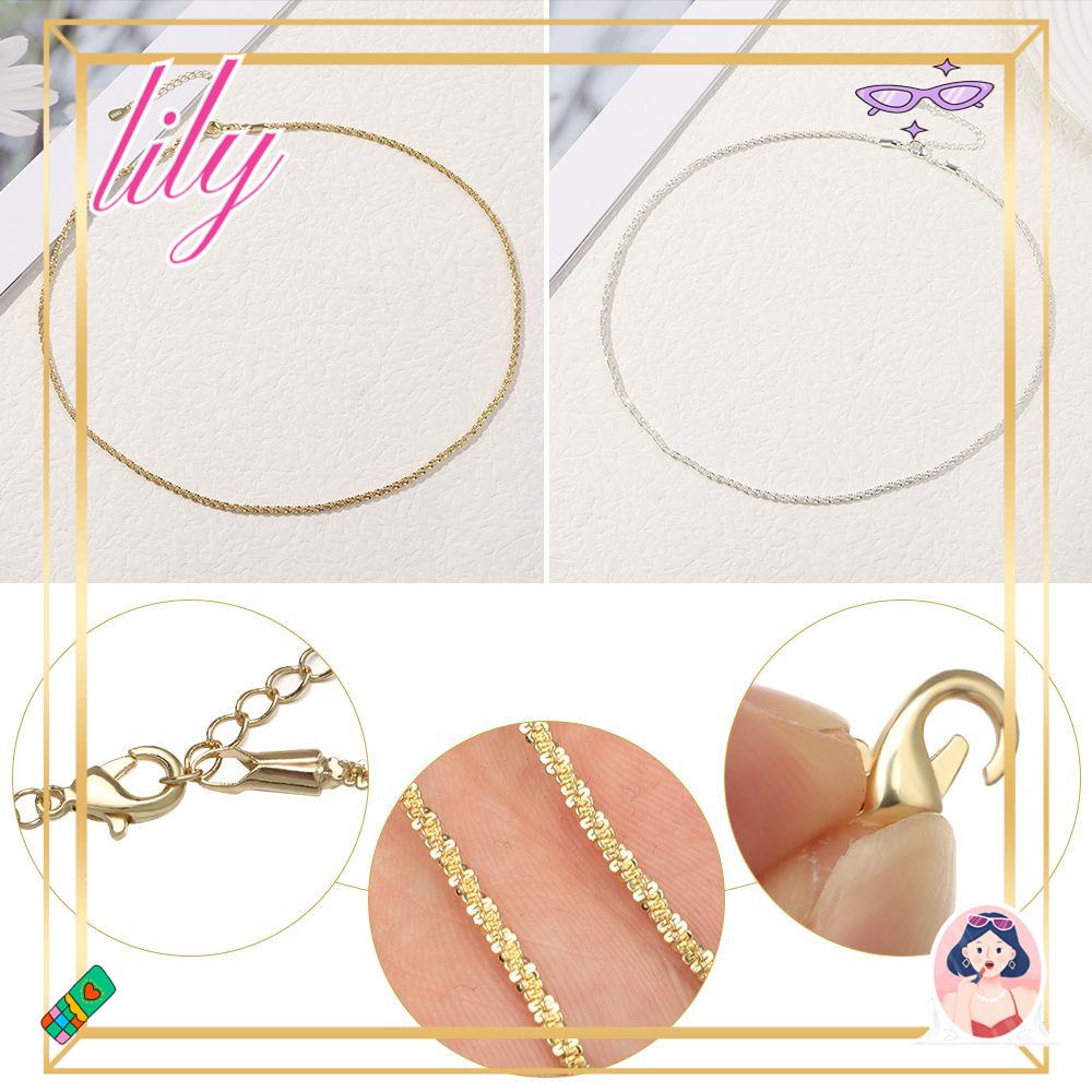 Lily Gypsophila Rantai Shiny Simple Daily Collares Kalung Untuk Wanita Women Hadiah Perhiasan Pernikahan