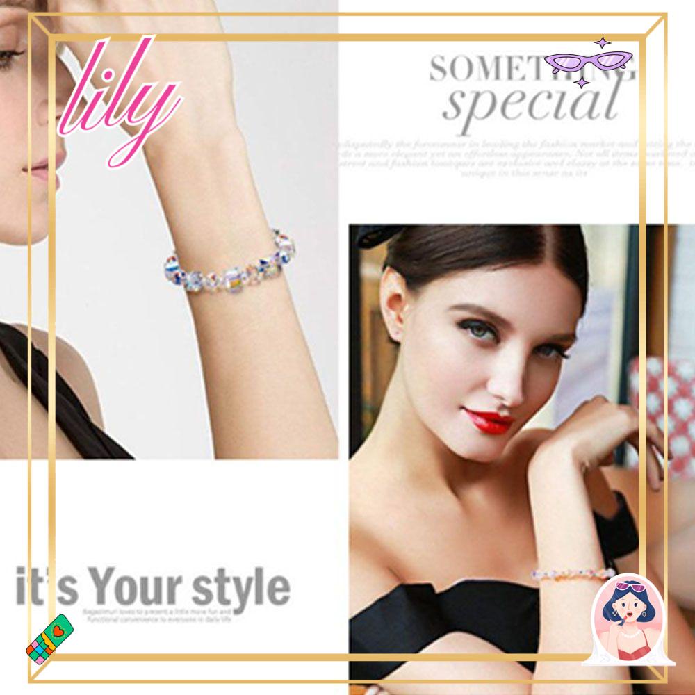 Lily Gelang Mahasiswa Sparkling fashion Bentuk Geometris