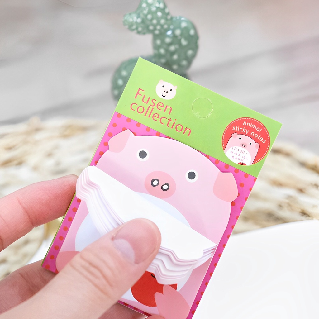 [Harga Grosir] 20lembar/Pcs Notepad Kartun Hewan Lucu Kreatif/Nota Memo Sticky/Daily Plan Clock-in Sticker/Alat Tulis Siswa Perlengkapan Kantor
