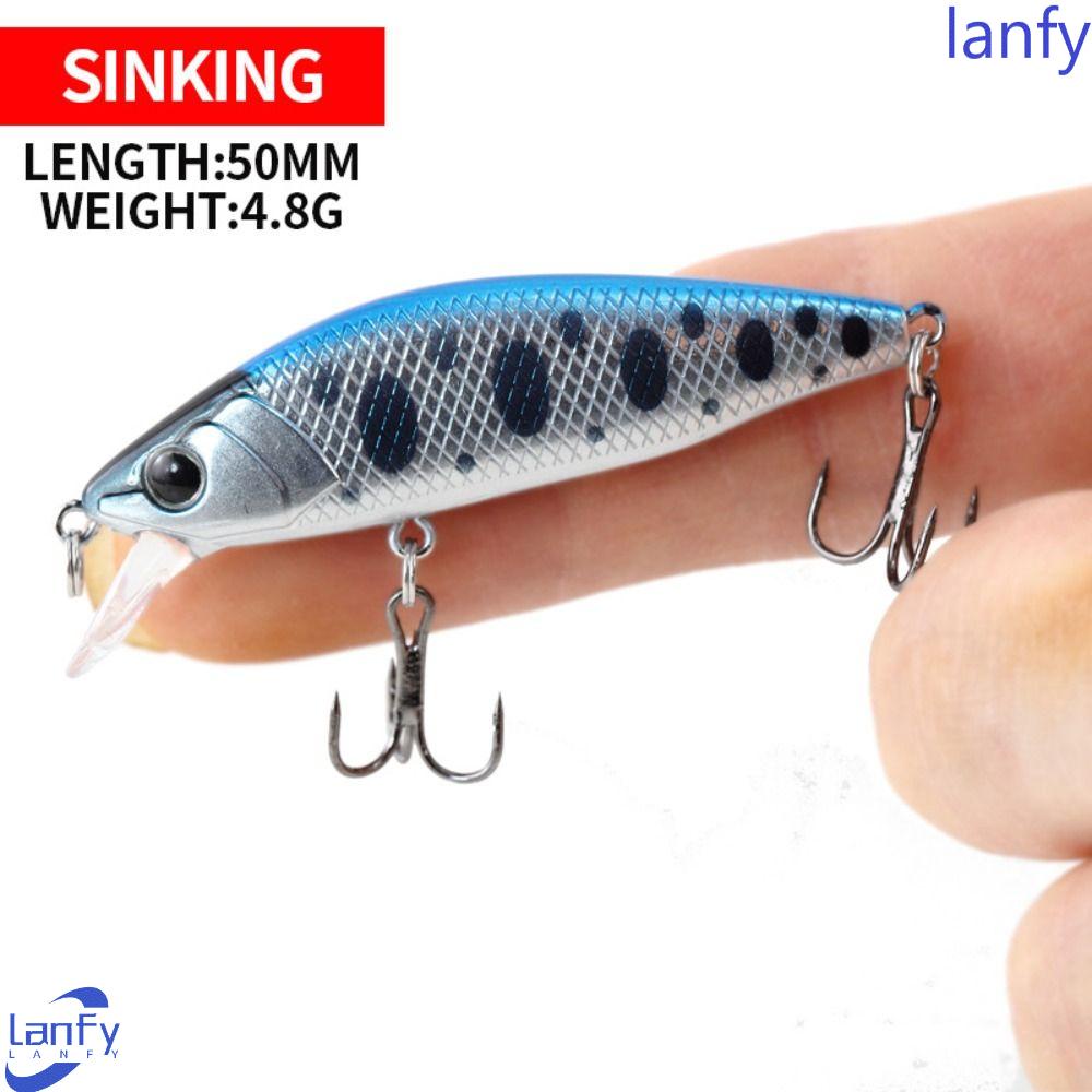 Lanfy Cacing Lure Umpan Plastik Buatan 5 cm Umpan Pancing Mini Wobbler Set Umpan Pancing Wobblers Carp Fishing Lure