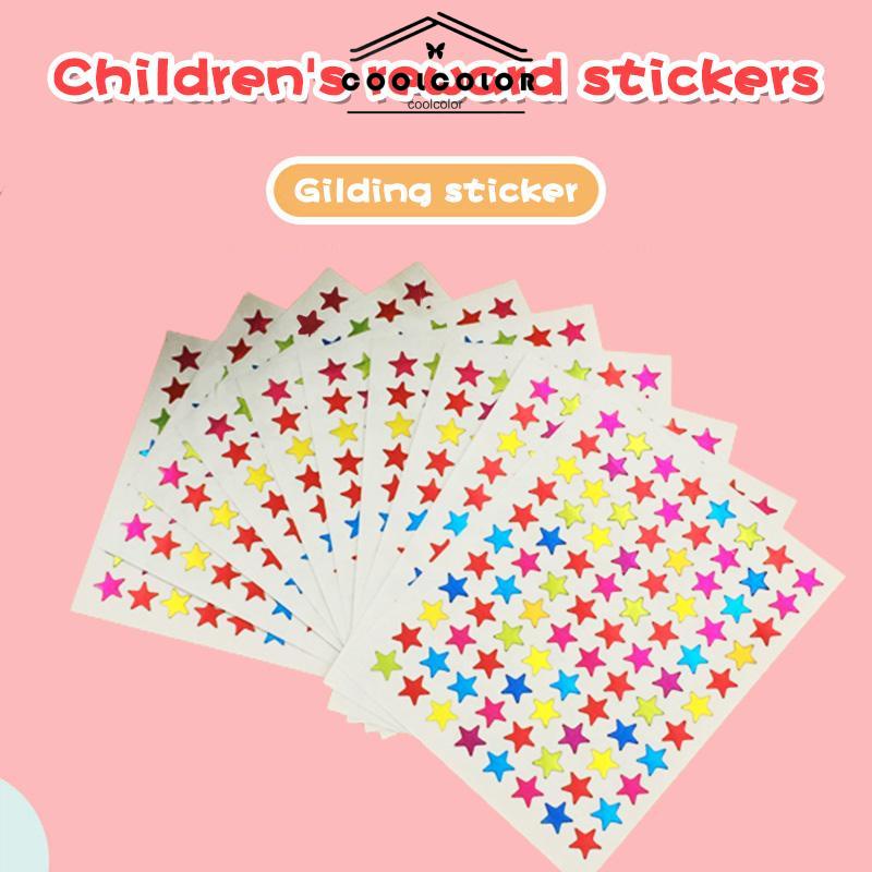 COD❤️10Pcs/Set Stiker Bintang Colorful Reward Stickers Alat Tulis- cl
