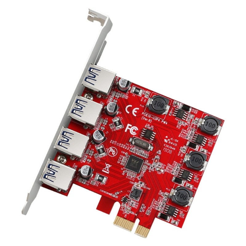 Vivi PCIE Ke Usb30 Kartu Ekspanding PCIE Ke 4-port USB Adapter Card4Xusb30
